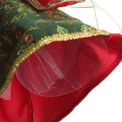 Traditional Red and Green Angel Tree Topper Ornament Fashion