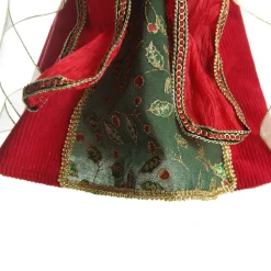 Traditional Red and Green Angel Tree Topper Ornament Fashion