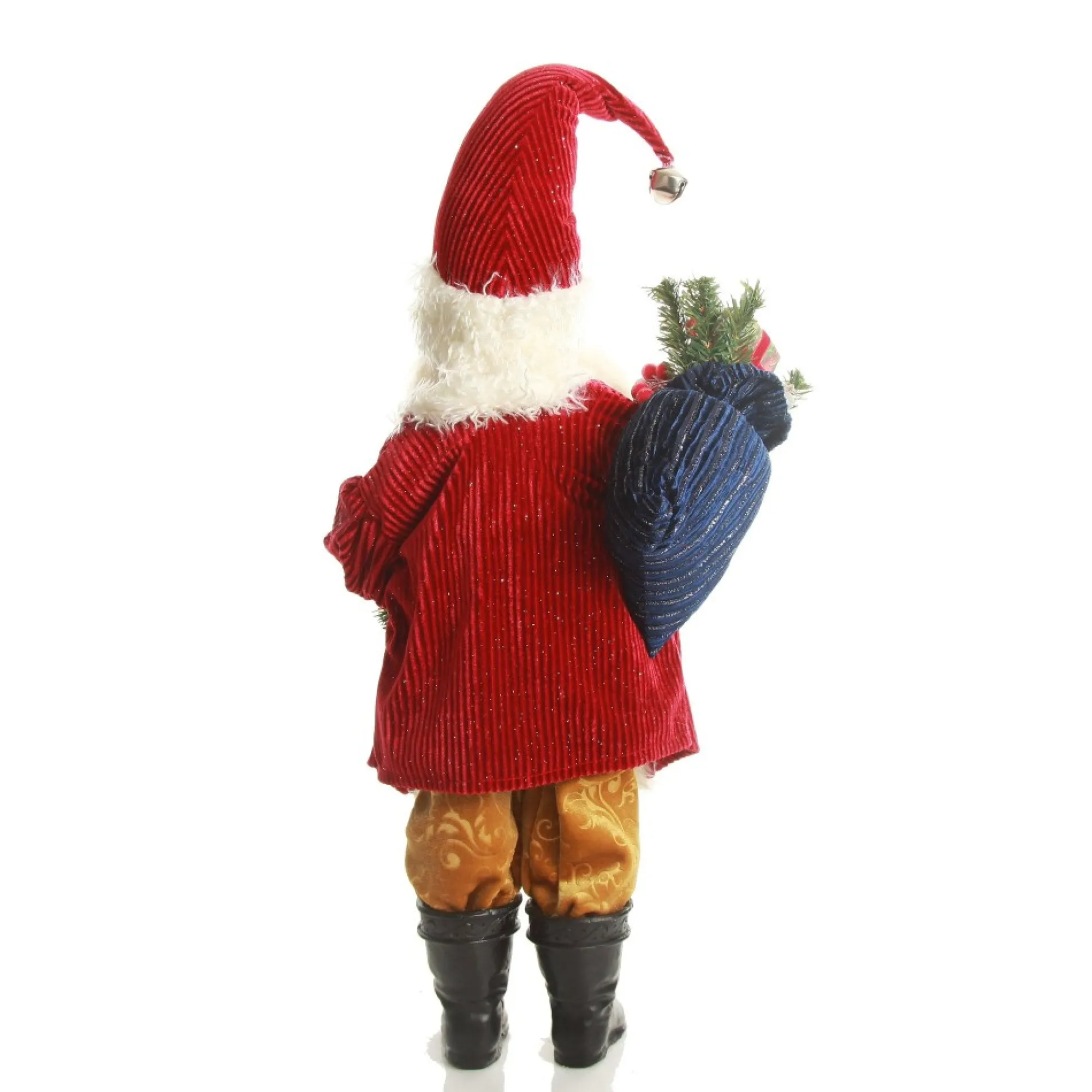 Traditional Santa holding Wreath Christmas Figurine Shop