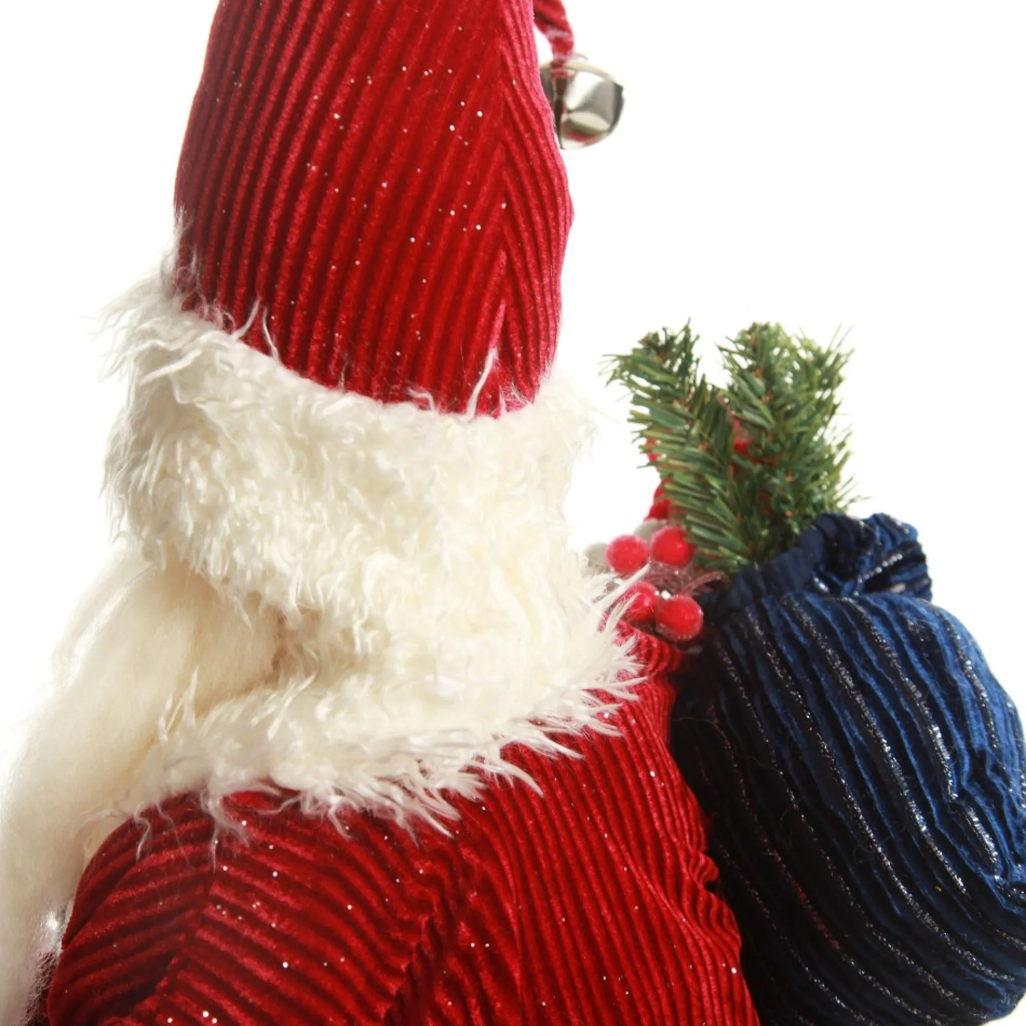 Traditional Santa holding Wreath Christmas Figurine Shop