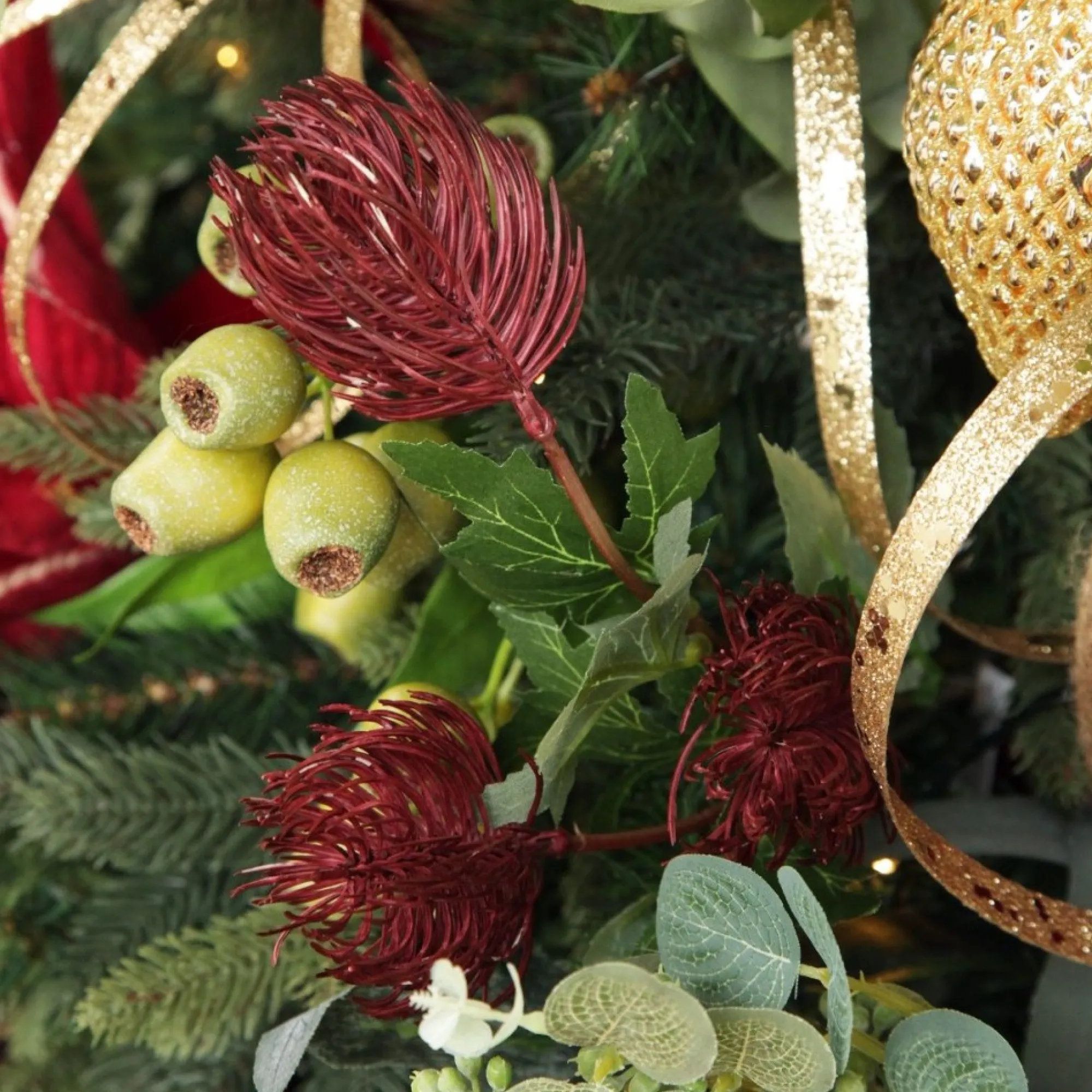 Triple Head Red Banksia Spray Clearance