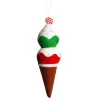 Velvet Gingerbread Ice Cream Cone Christmas Decoration Hot