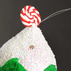 Velvet Gingerbread Ice Cream Cone Christmas Decoration Hot