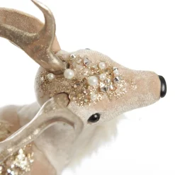 Velvet Pink Deer with Jewels - Standing with Head Back Store