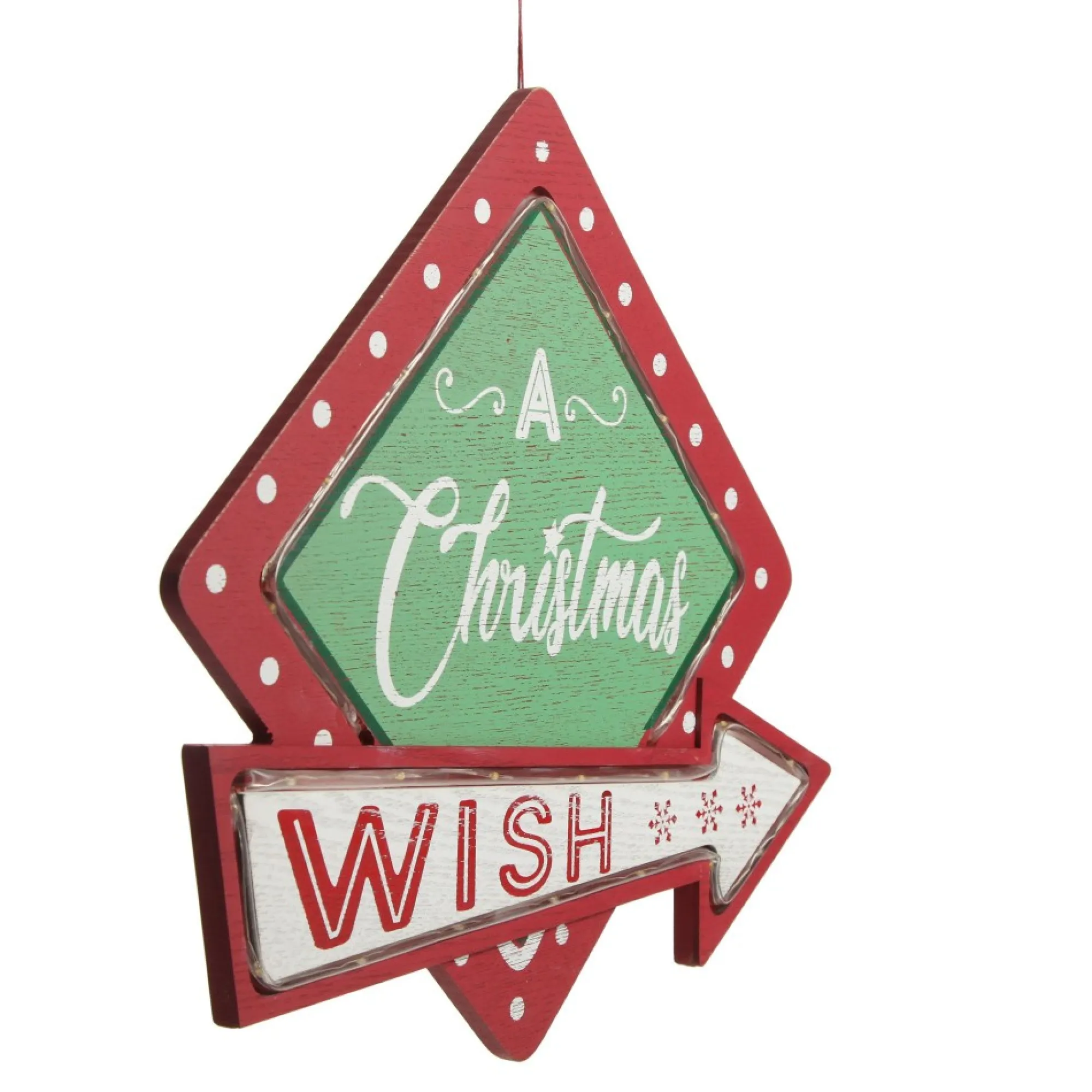Vintage Lightup Christmas Wish Sign Outlet