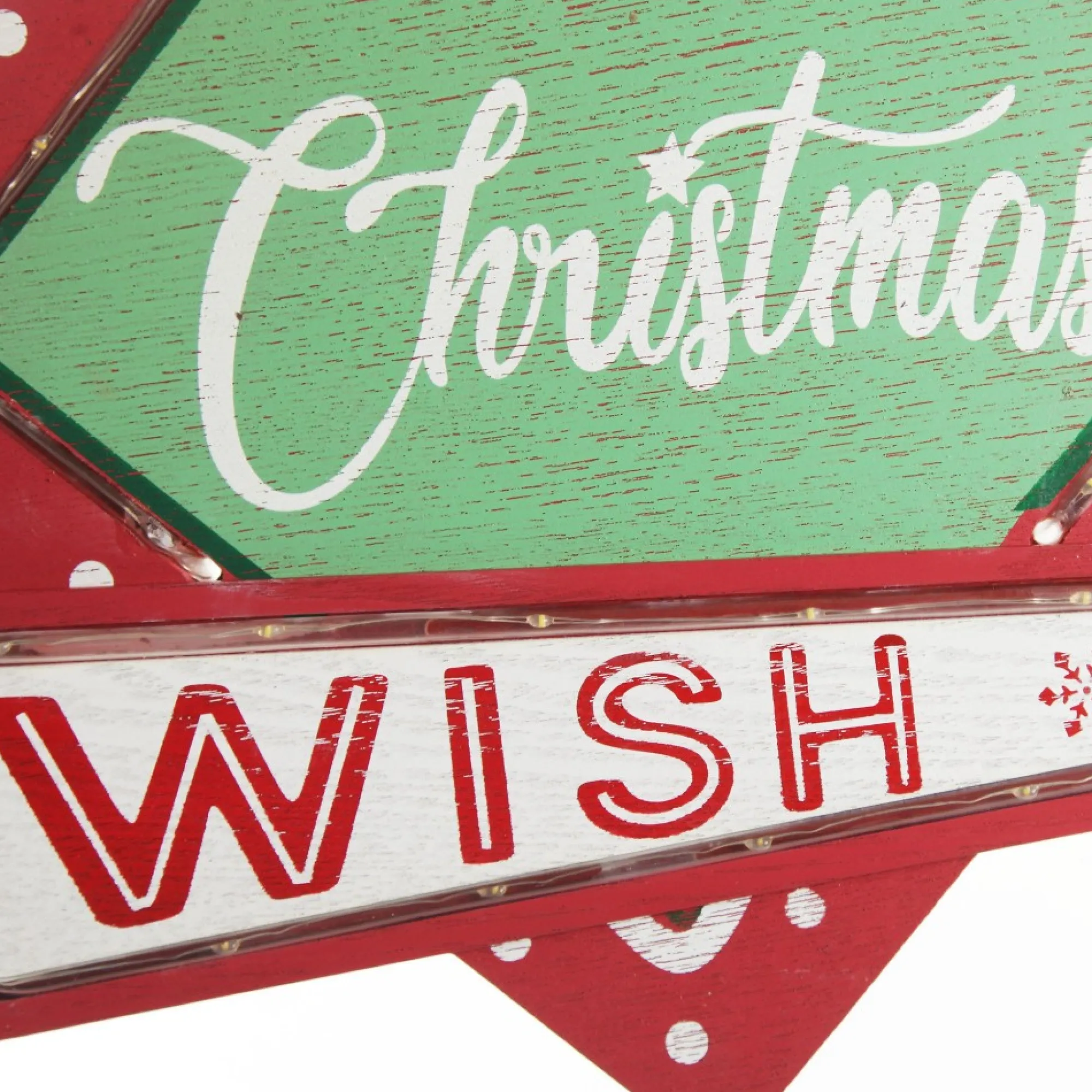 Vintage Lightup Christmas Wish Sign Outlet