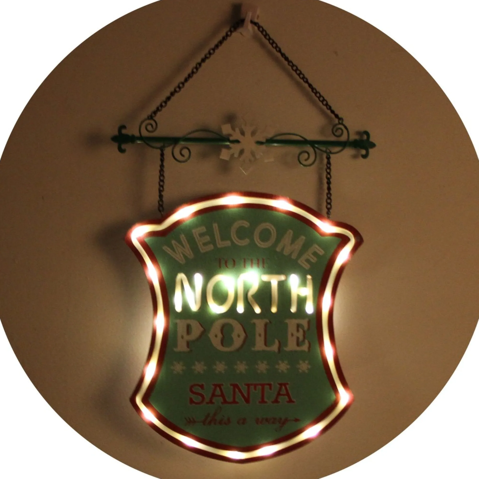 Vintage Lightup Welcome to the North Pole Sign Online