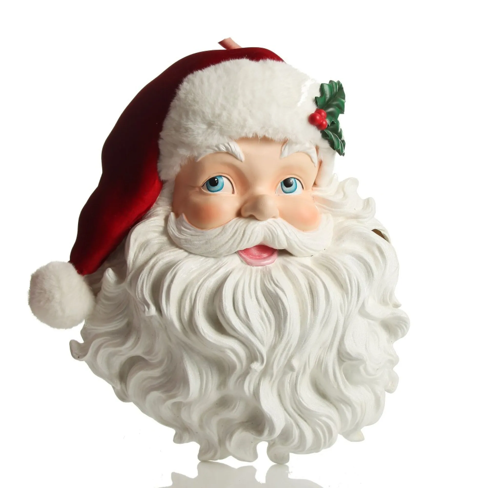 Vintage Red Santa Head Wall Hanging Flash Sale