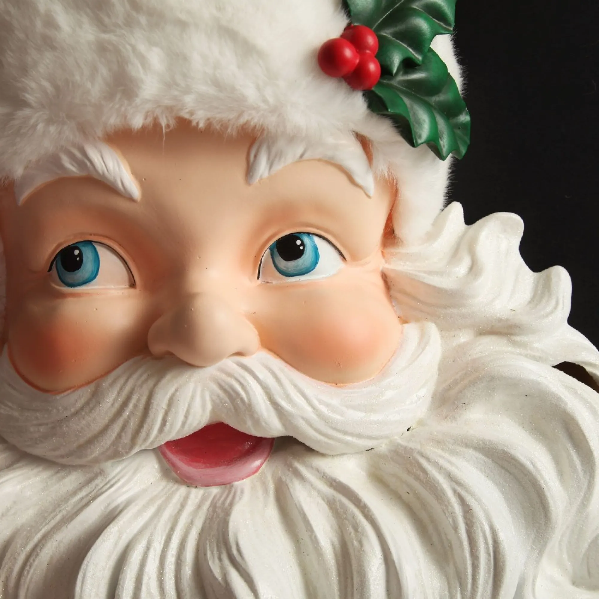 Vintage Red Santa Head Wall Hanging Flash Sale