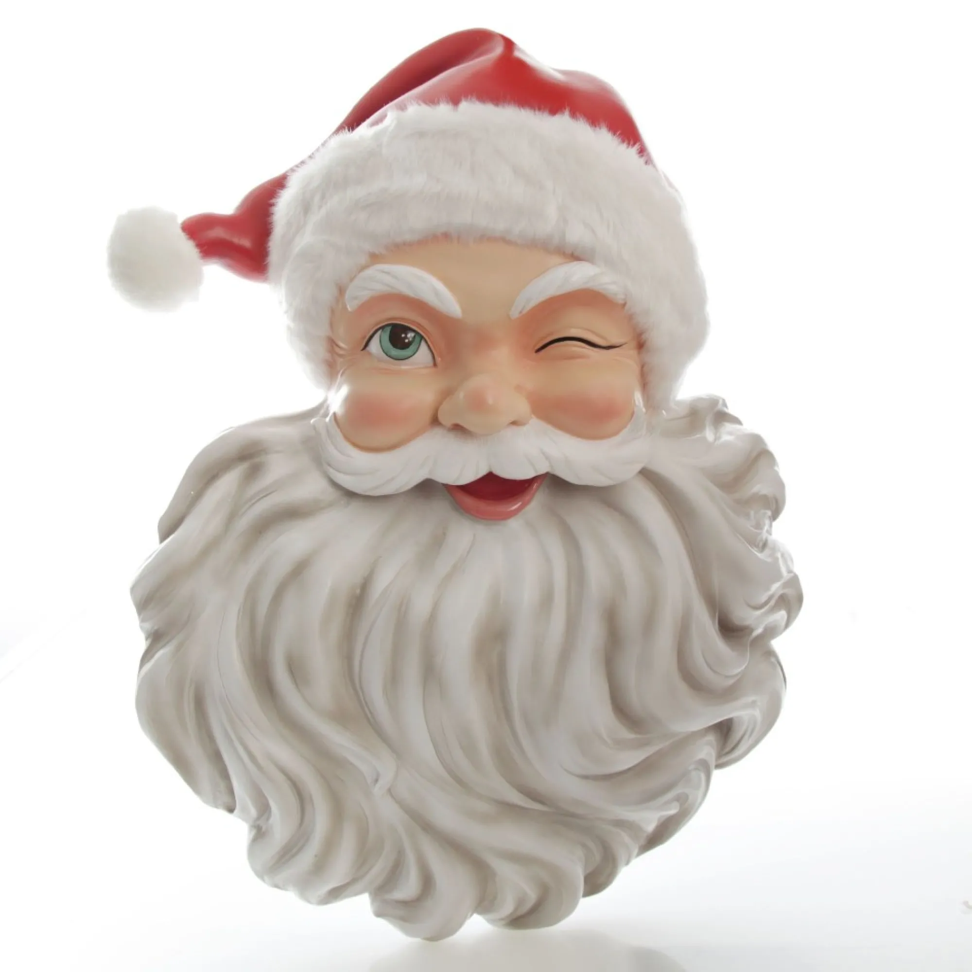 Vintage Red Winking Santa Wall Hanging Hot