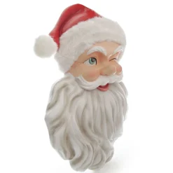 Vintage Red Winking Santa Wall Hanging Hot