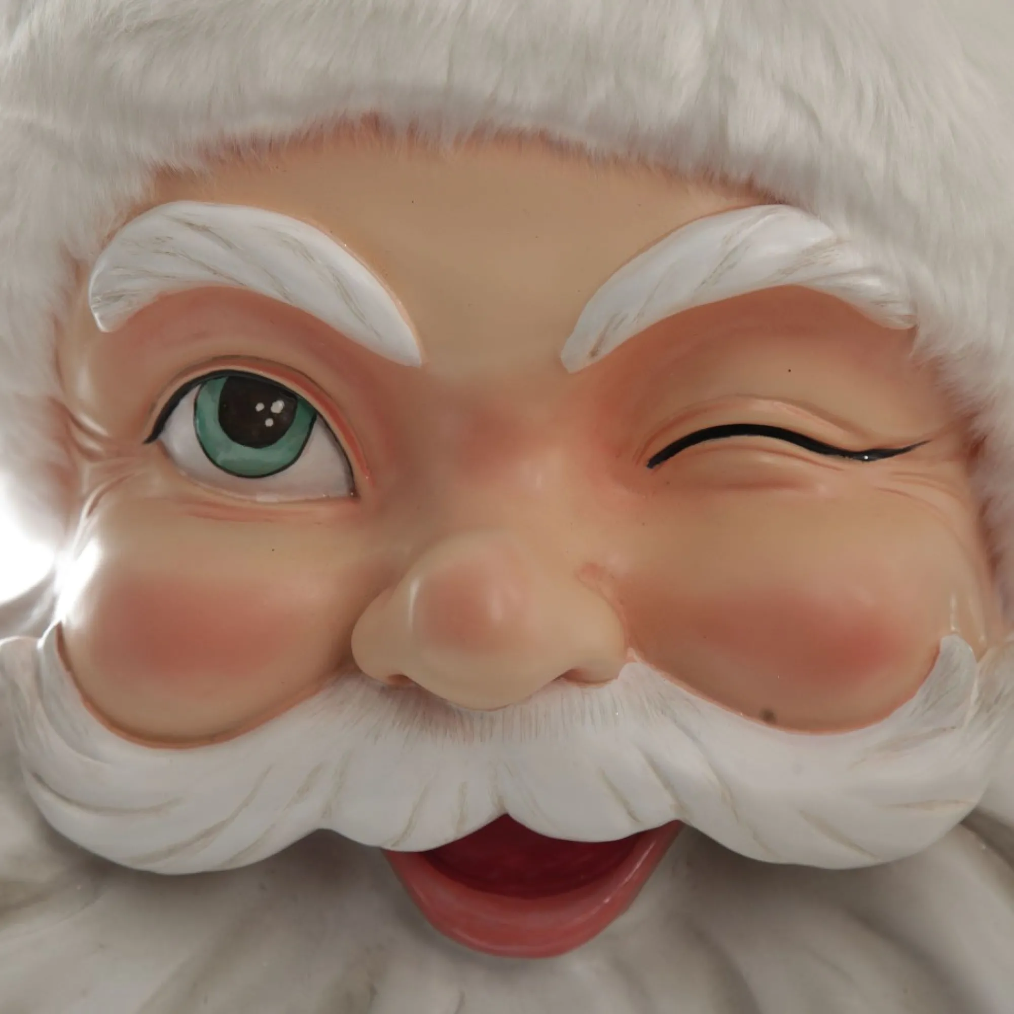 Vintage Red Winking Santa Wall Hanging Hot