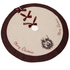 Vintage Reindeer Christmas Tree Skirt Flash Sale