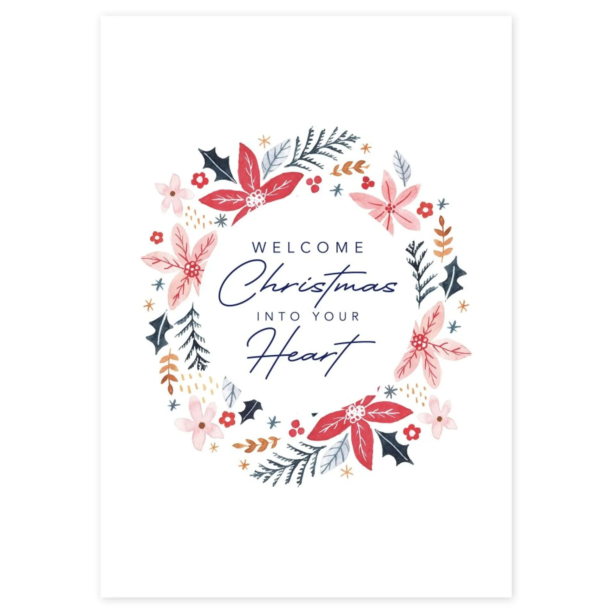 Welcome Christmas into your Heart Poster New
