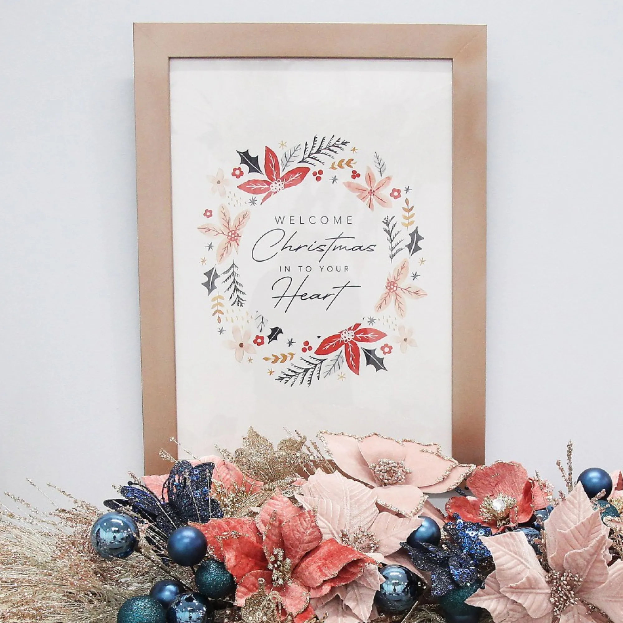 Welcome Christmas into your Heart Poster New