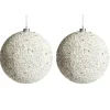 White Beaded Christmas Bauble - Set of 2 Shop