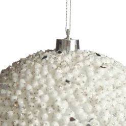 White Beaded Christmas Bauble - Set of 2 Shop