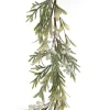 White Berry and Frosted Leaf Christmas Garland Sale