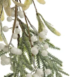 White Berry and Frosted Leaf Christmas Garland Sale