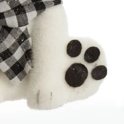 White Boy Polar Bear Cub Sitting with Santa Hat Sale