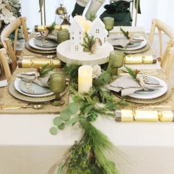 White Christmas Church Candle Holder New