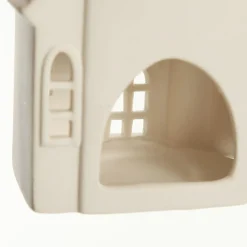 White Christmas Church Candle Holder New