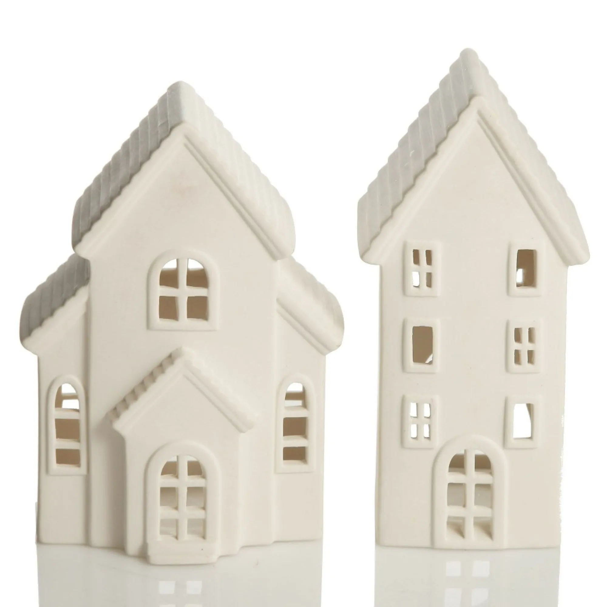 White Christmas Village House Candle Holder Store