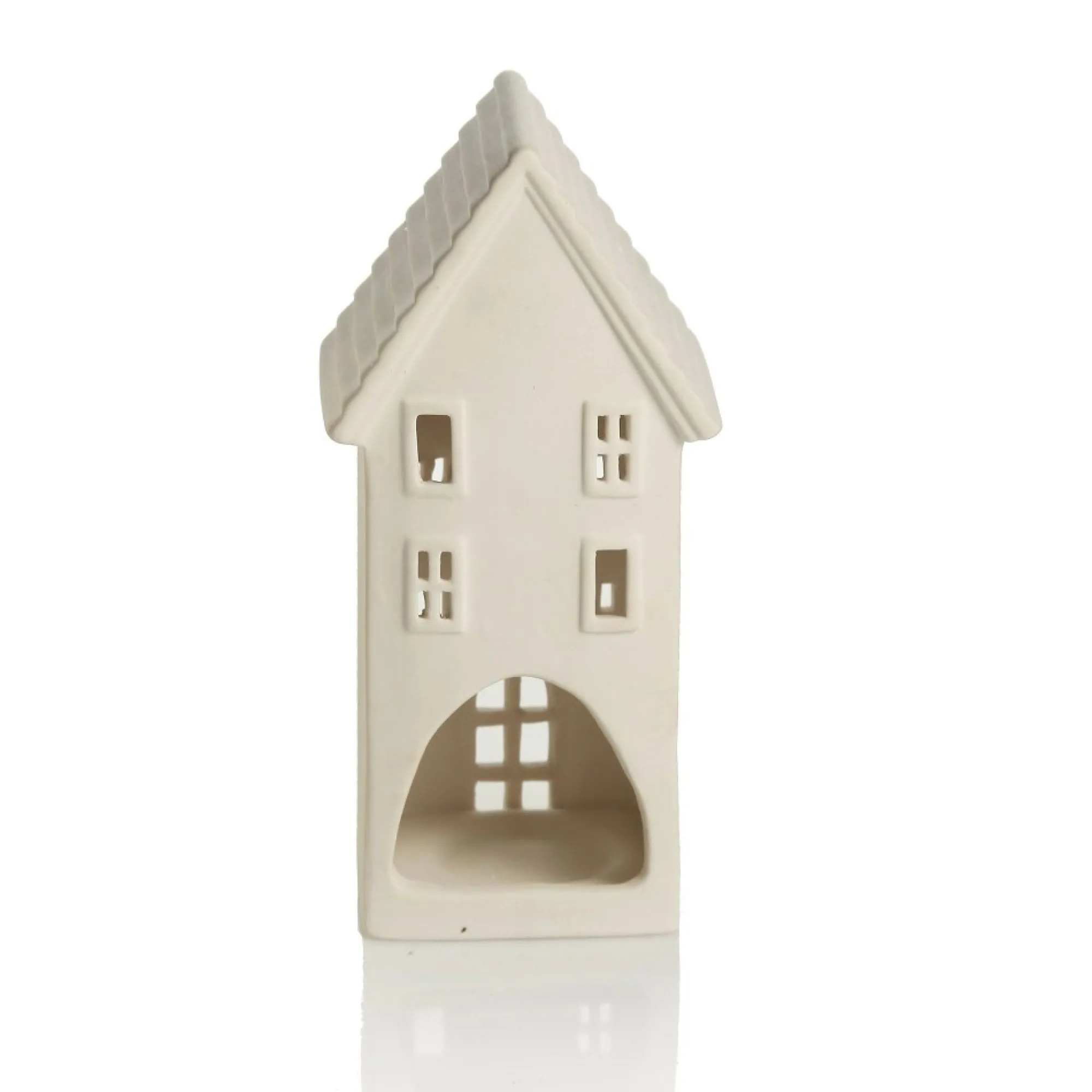 White Christmas Village House Candle Holder Store