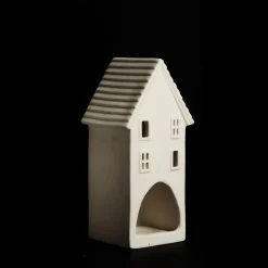 White Christmas Village House Candle Holder Store