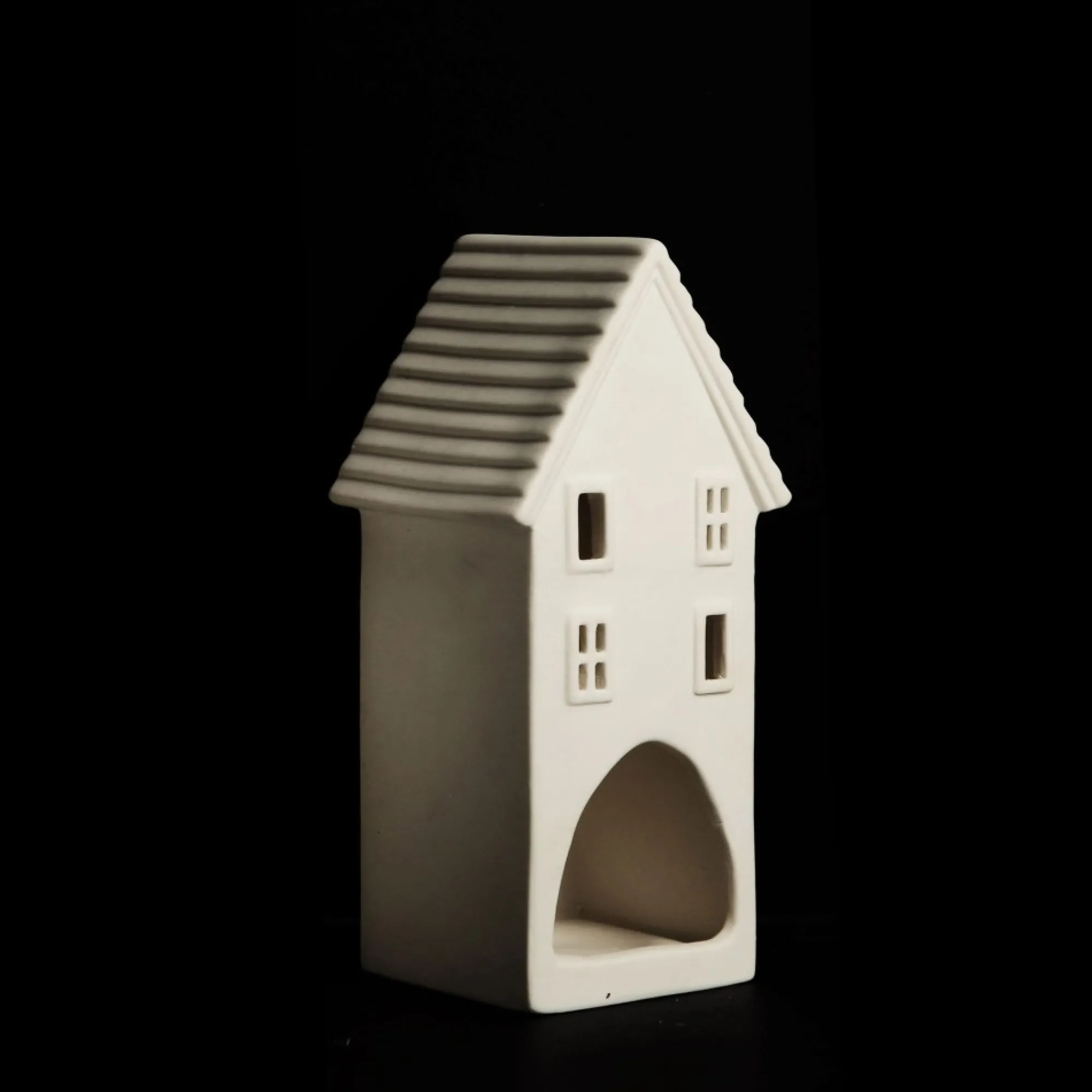 White Christmas Village House Candle Holder Store