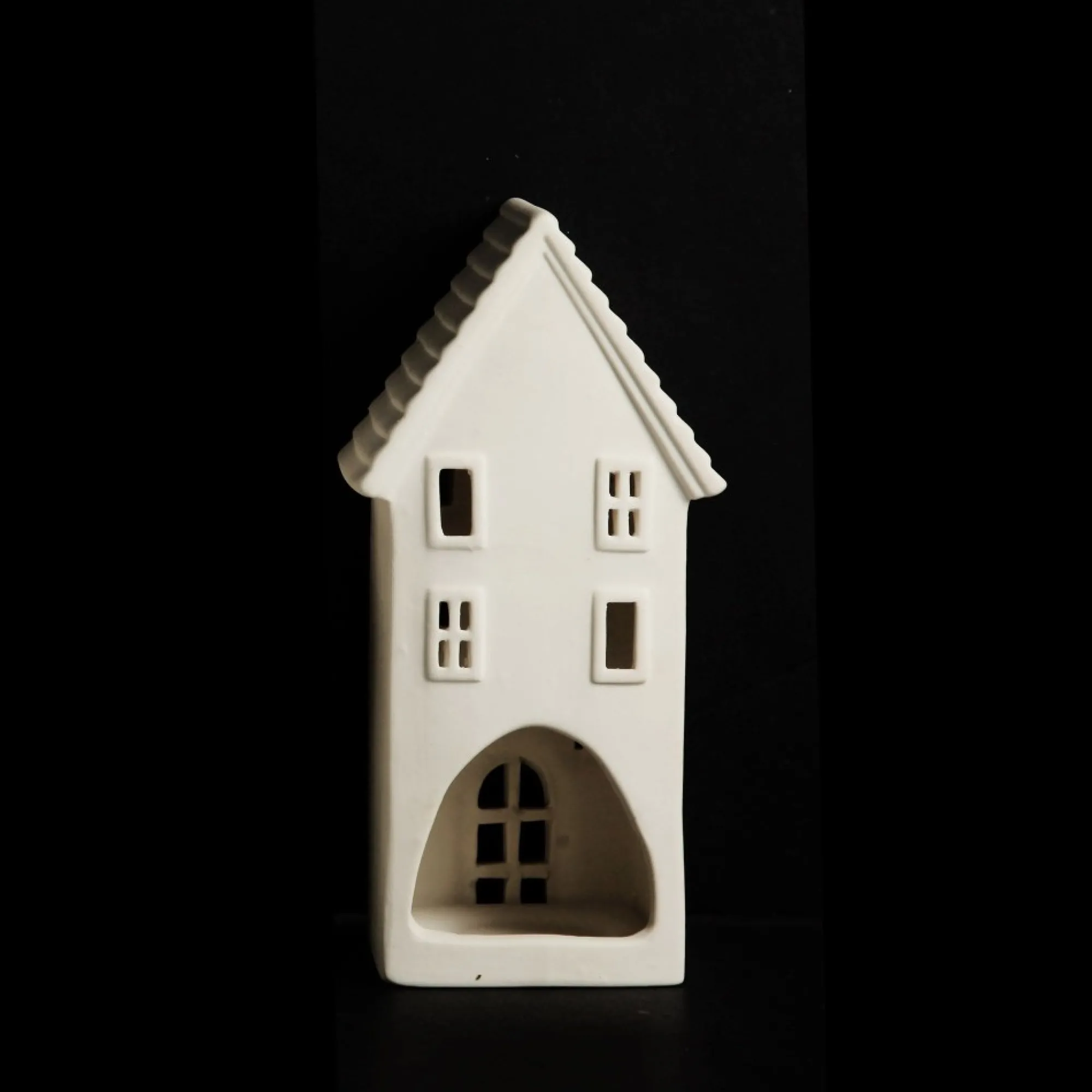 White Christmas Village House Candle Holder Store