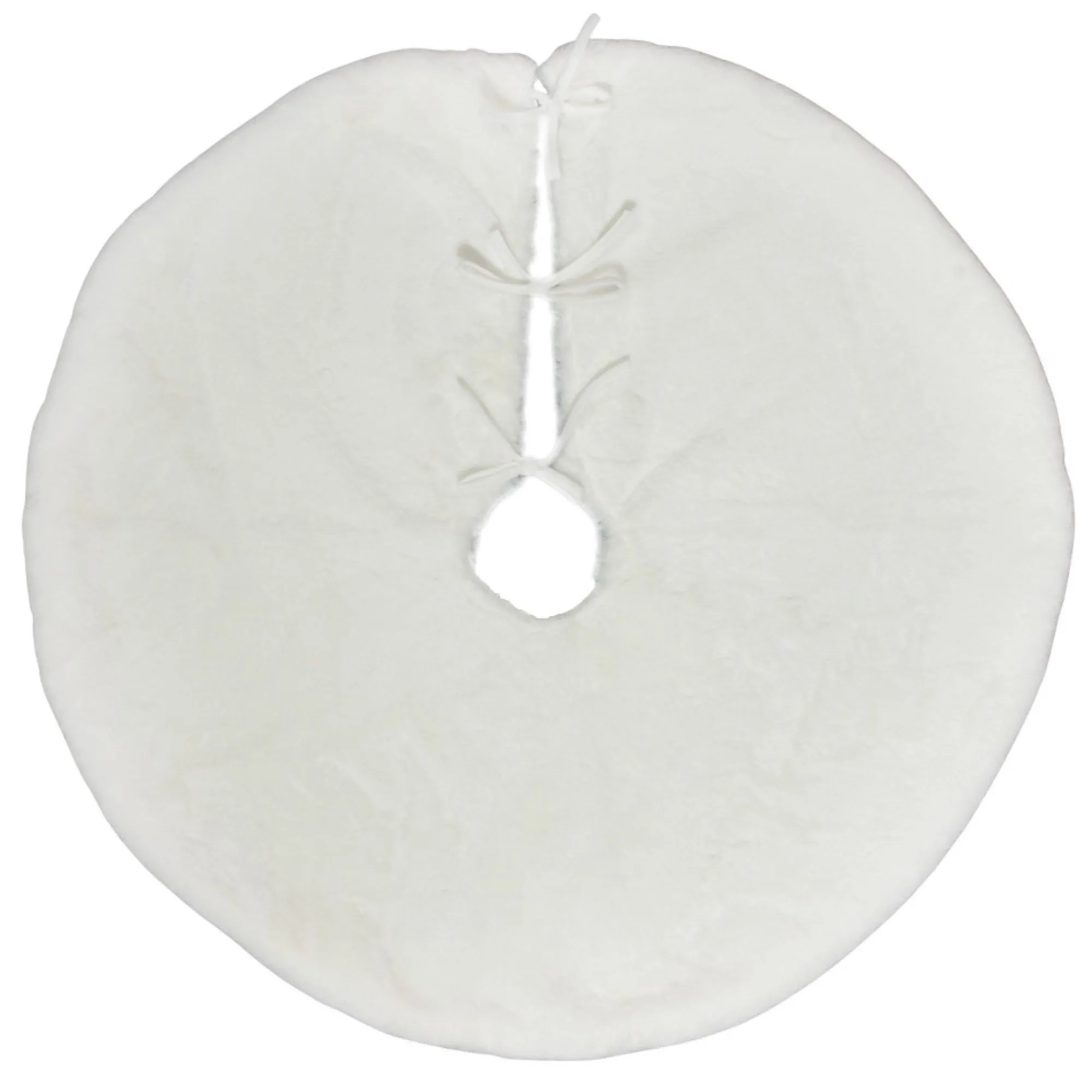 White Faux Fur Christmas Tree Skirt Store