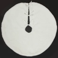 White Faux Fur Christmas Tree Skirt Store