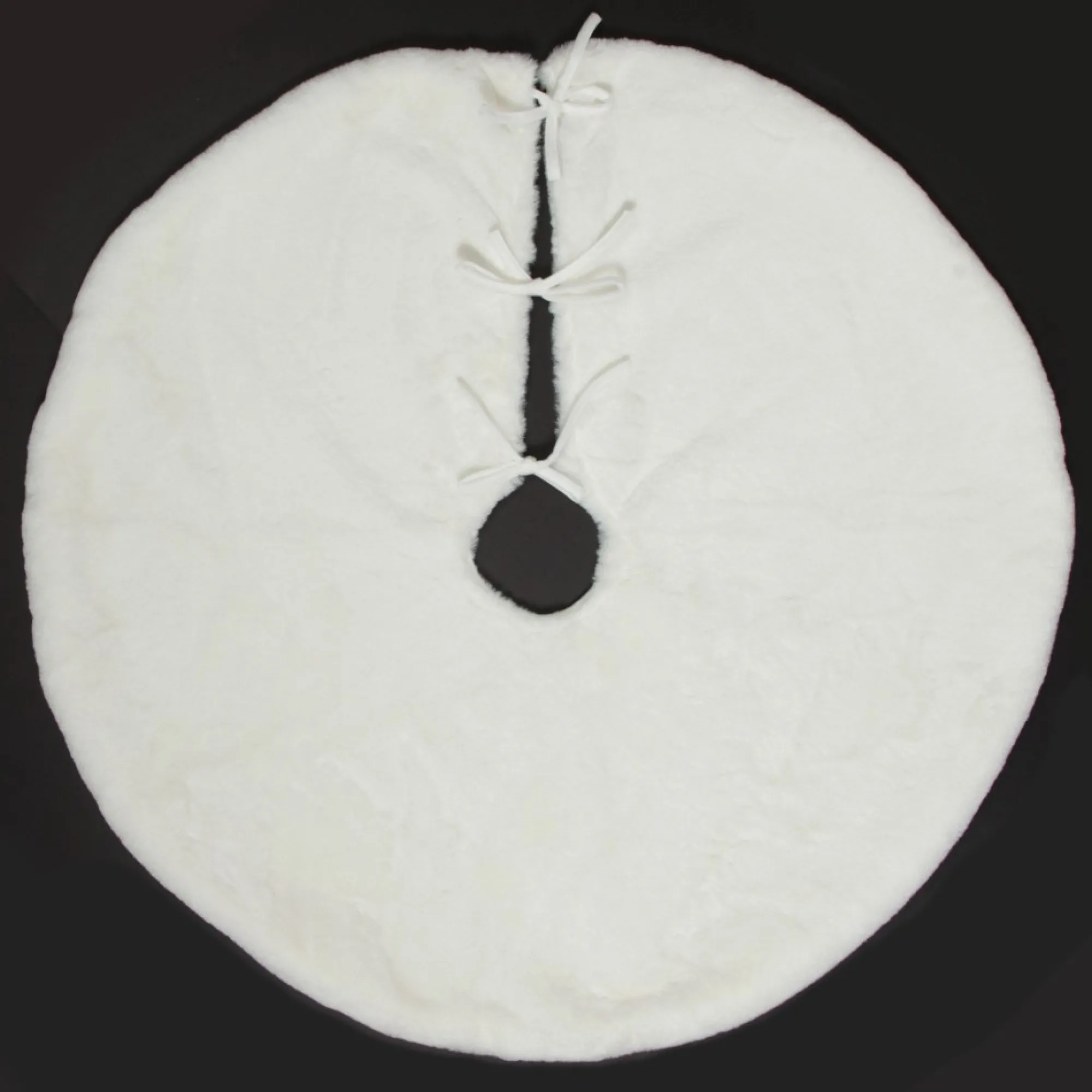 White Faux Fur Christmas Tree Skirt Store
