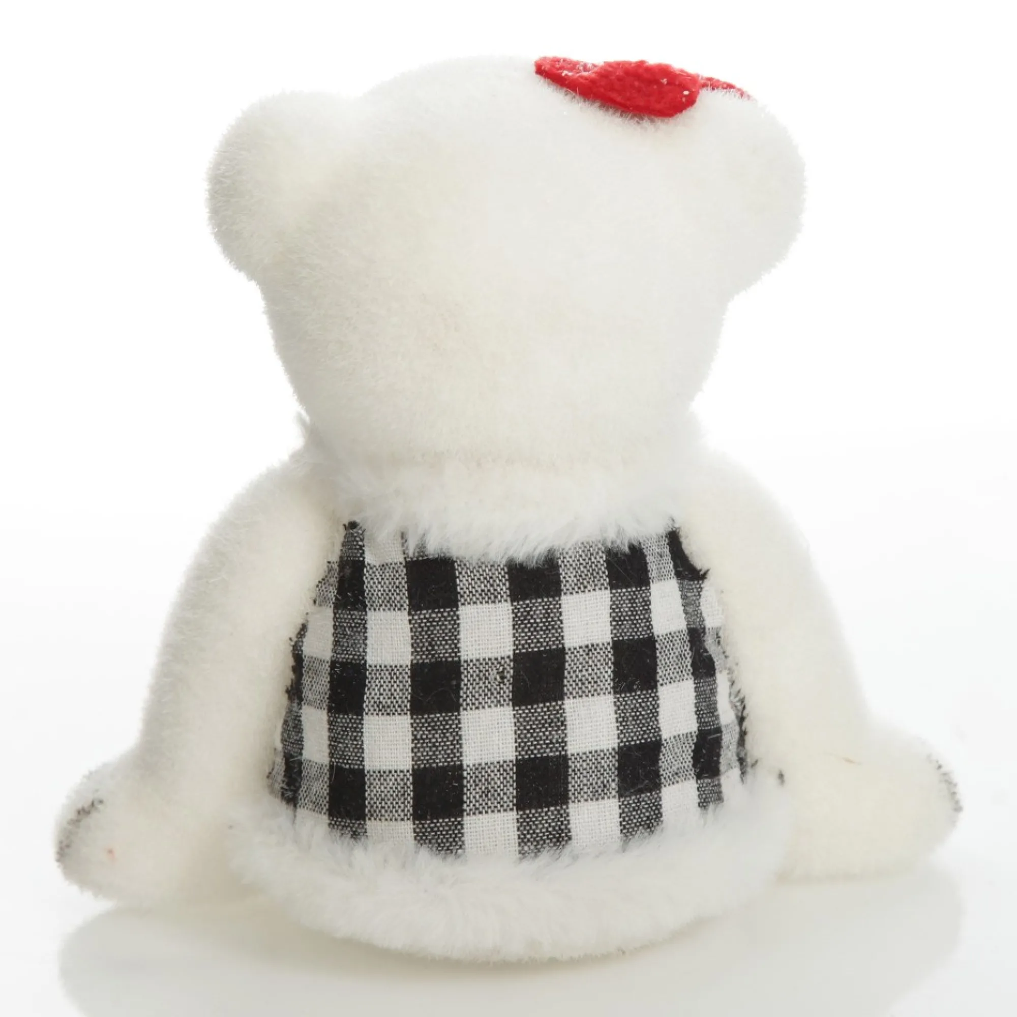 White Girl Polar Bear Cub Sitting with Red Bow Store