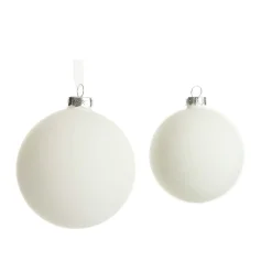 White Glass Personalised Christmas Bauble Fashion