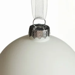 White Glass Personalised Christmas Bauble Fashion