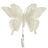 White Glitter and Sequin Butterfly Clip Best Sale