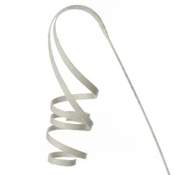 White Glitter Curly Ribbon Christmas Pick Small Discount