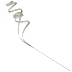 White Glitter Curly Ribbon Christmas Pick Small Discount