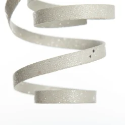 White Glitter Curly Ribbon Christmas Pick Small Discount