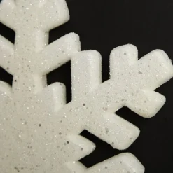 White Glitter Hanging Snowflake - Small Flash Sale