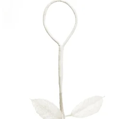 White Glitter Leaf Christmas Garland Fashion