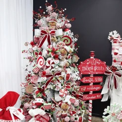 White Glitter Snowflake with Red Icing Flash Sale