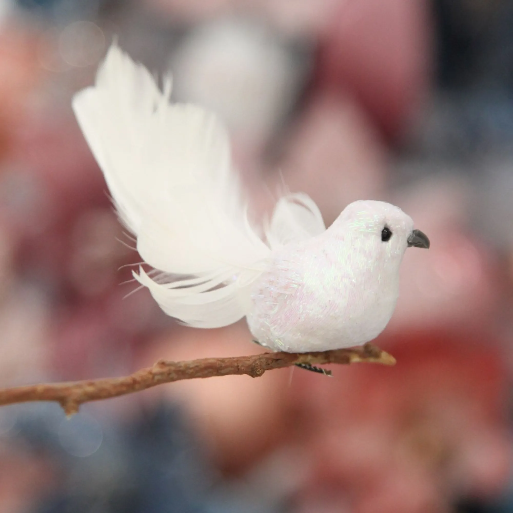 White Iridescent Finish Bird Clip Shop