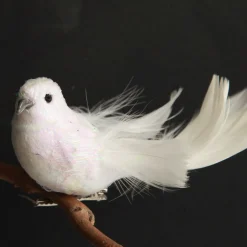 White Iridescent Finish Bird Clip Shop