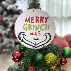 White Merry Grinchmas Christmas Sign Outlet