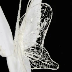 White Mesh Double Wing Butterfly Clip Outlet