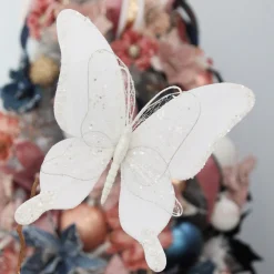 White Mesh Double Wing Butterfly Clip Outlet