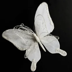 White Mesh Double Wing Butterfly Clip Outlet